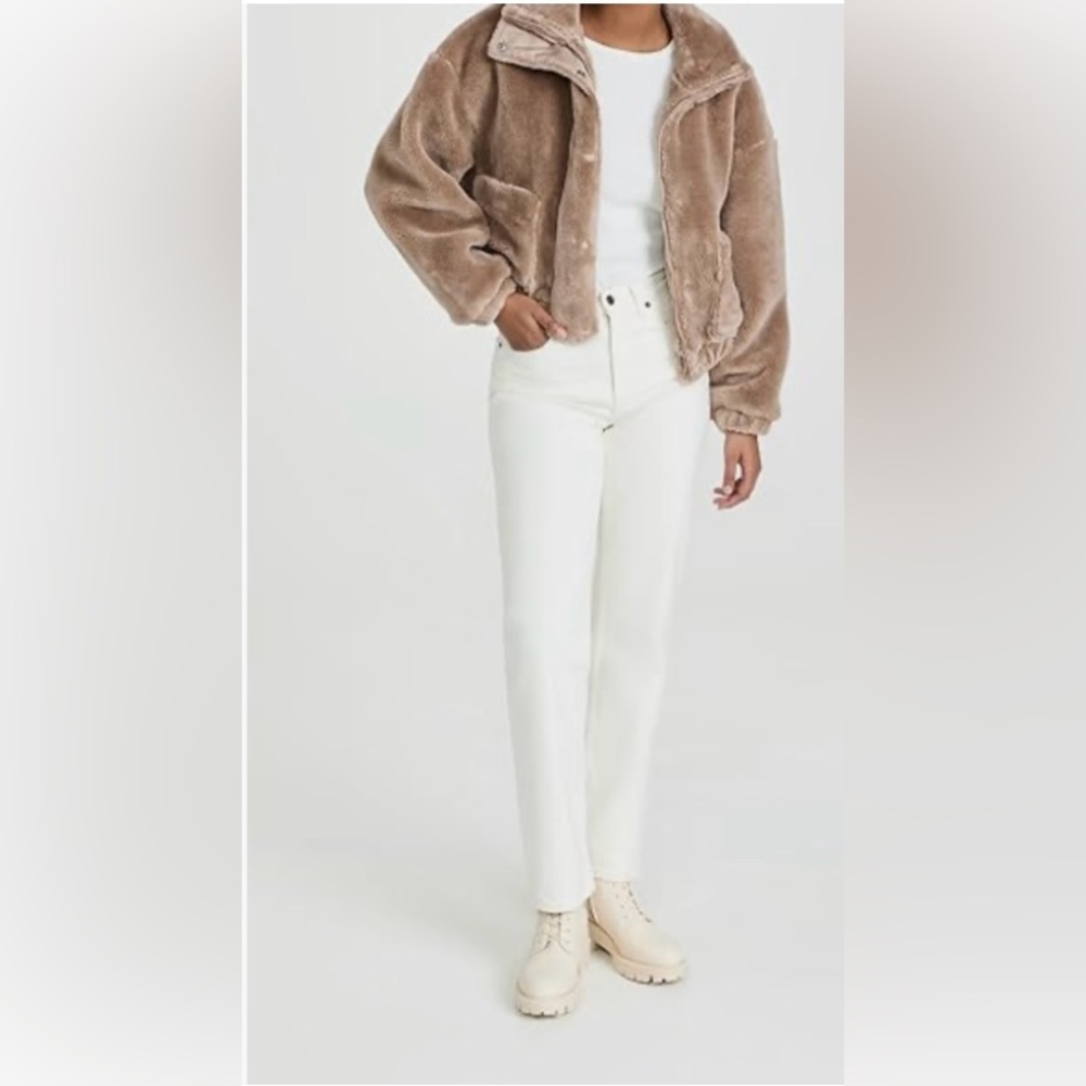 BLANKNYC Women' Luxury Clothing Sherpa Jacket, Comfortable & Stylish Coat. Sz L
